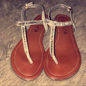 Silver Rhinestone Sandals